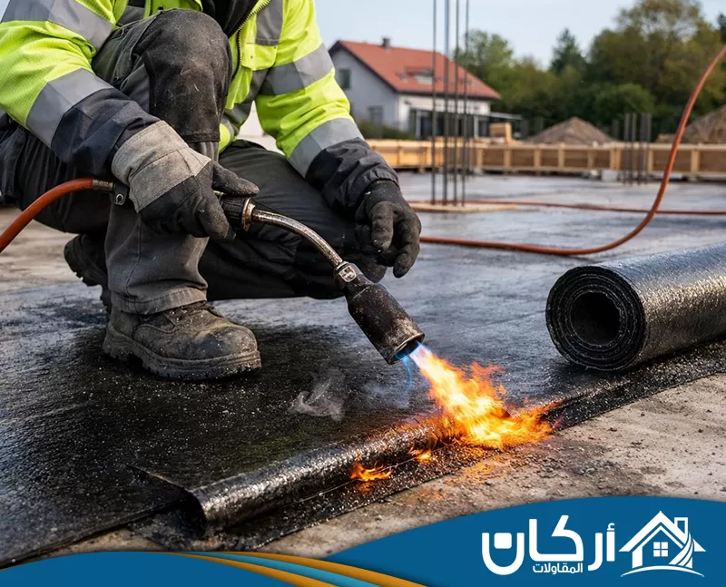 شركة عزل اسطح بالخرج 0558201331 اركان للمقاولات يصل الفني في الموعد المحدد، يفحص السطح بدقة، ثم ينفذ العزل المناسب لحمايته من التسرب والحرارة تماما.