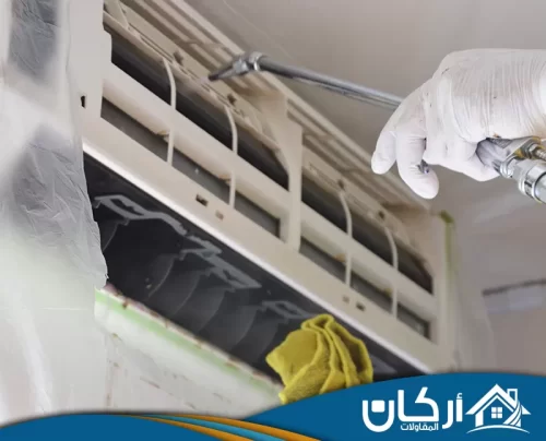 شركة تنظيف مكيفات بالخبر 0558201331 تنظيف انسداد المكيف تنظيف مكيف سبليت بالبخار مع حماية الجدار والأثاث أثناء الخدمة
